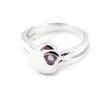 Серебряное кольцо "Любовь" с аметистом