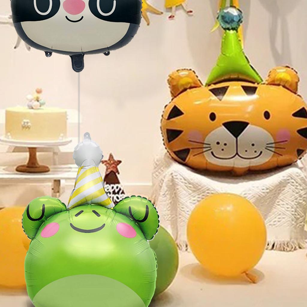 Animal Aluminum Film Balloon Sloth Lion Bear Giraffe Tiger Elephant Frog Balloon Zoo Theme Birthday, Shower, Holiday Decoration