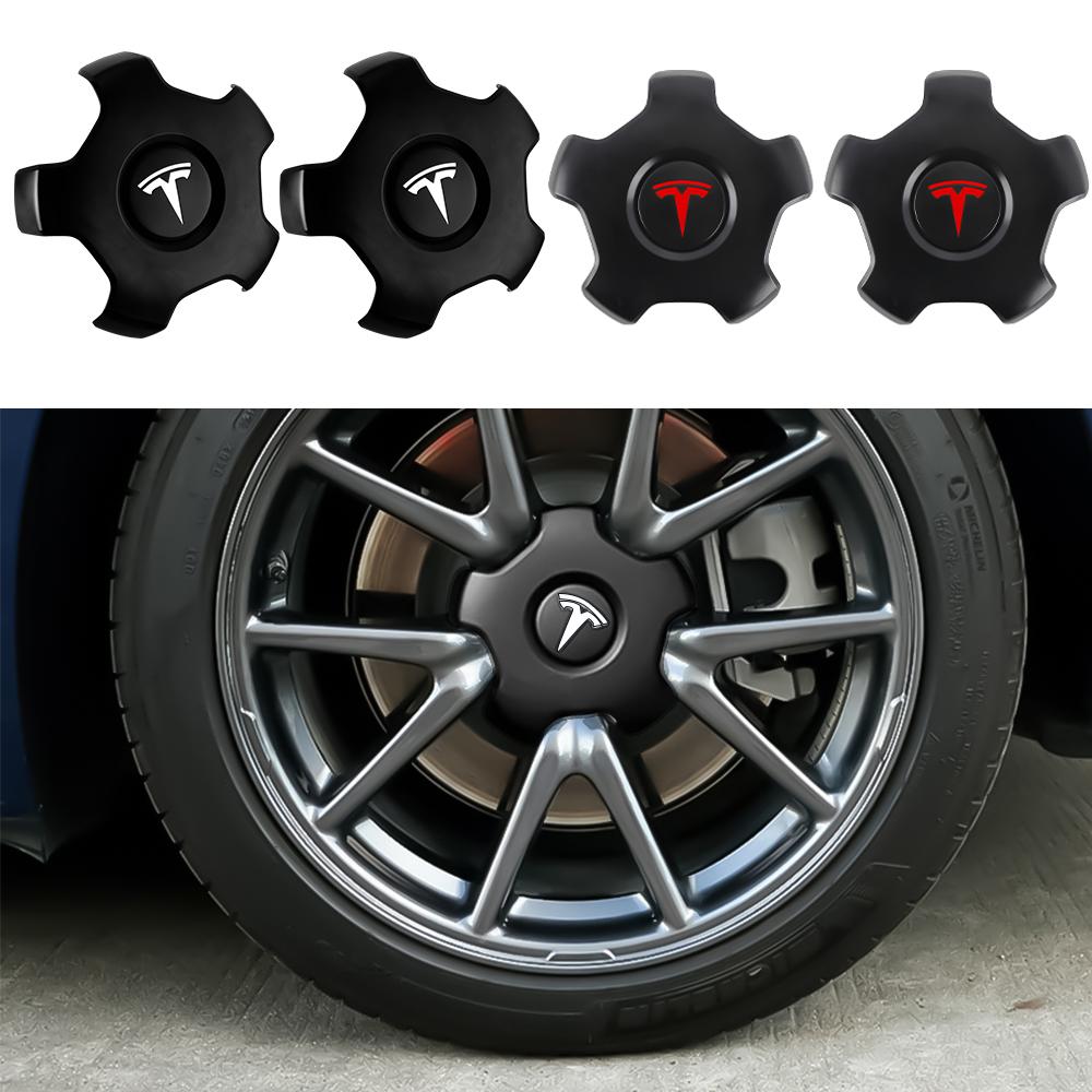 4Pcs For Tesla Model 3 OEM 1529680-A Original Hubcaps Car Wheel Center Cover Auto Hub Caps Emblem Replacement 18-inch Huncap