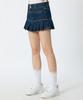 Andy Other Pleated Denim Mini Skirt Blue