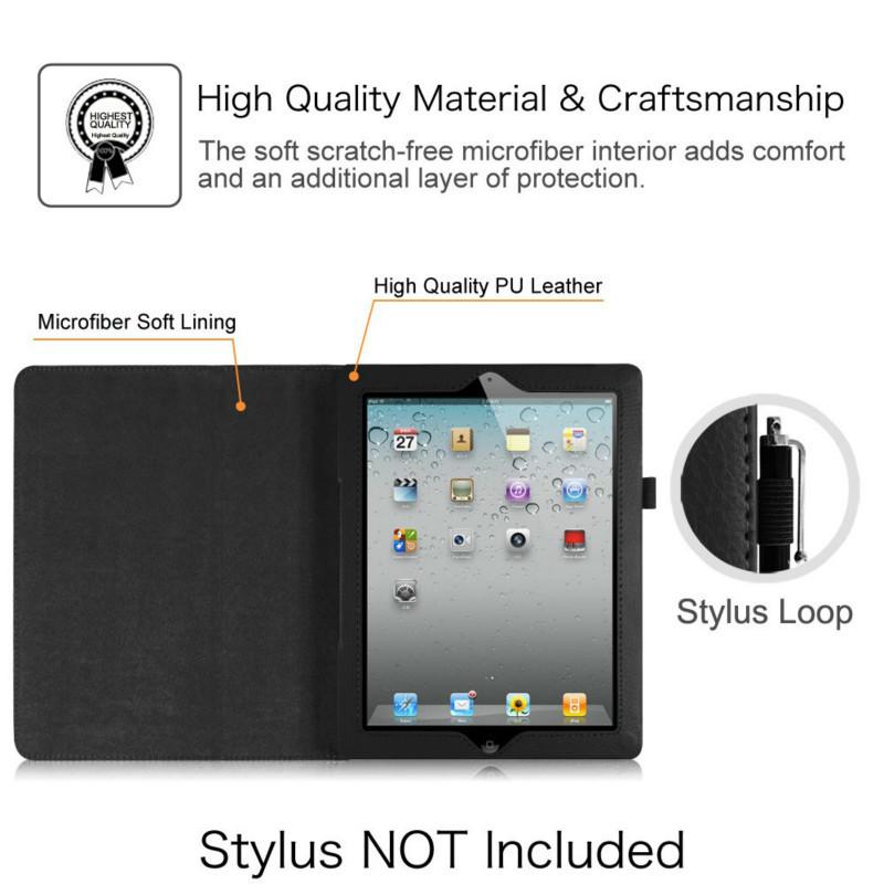 Чехол для iPad 2, 3, 4, чехол-книжка Folio из искусственной кожи для iPad, чехол Retina DISPLAY для iPad 5, 6, 7, 8, 9,7, 10,2, 10,5, чехол-пенал с подставкой