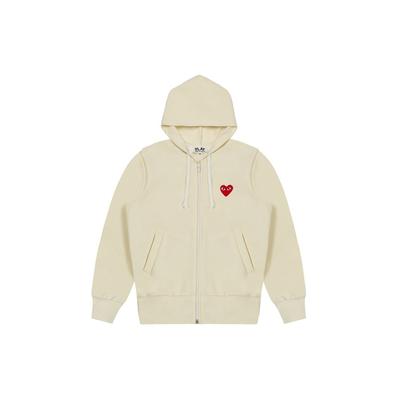(WMNS) COMME des GARCONS PLAY Толстовка на молнии с капюшоном 'Желтая' Женская AZ-T171-051-3