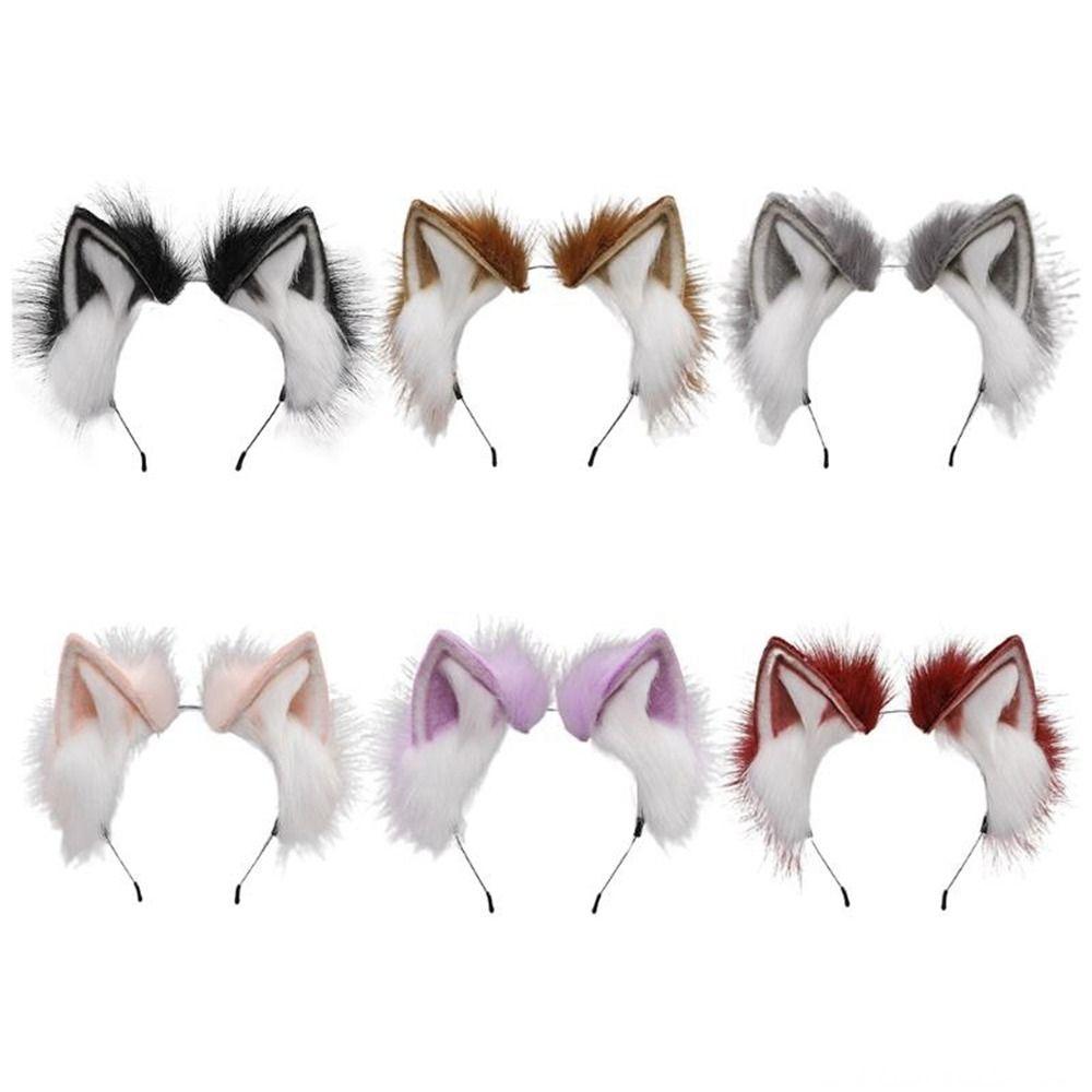 Plush Cat Ear Headband Simulation Hairband Fashion Anime Hair Hoops Women Girls