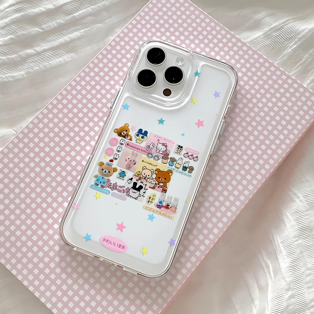 Милый чехол для телефона Tamagotchis для IPhone 17 16 16e 15 14 13 12 11 Mini Pro Max X XR XSMax 7 8 Air Plus Прозрачная задняя крышка