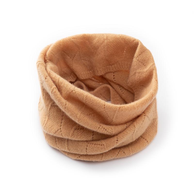 Women's Cashmere Neck Cover Qinghe Cashmere 30% Cashmere 70% Wool Women's Autumn and Winter Cashmere Scarf Soft and Warm