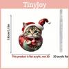 Acrylic Car Accessory Cat Cartoon Decor For Christmas Auto Festive Interior Gift