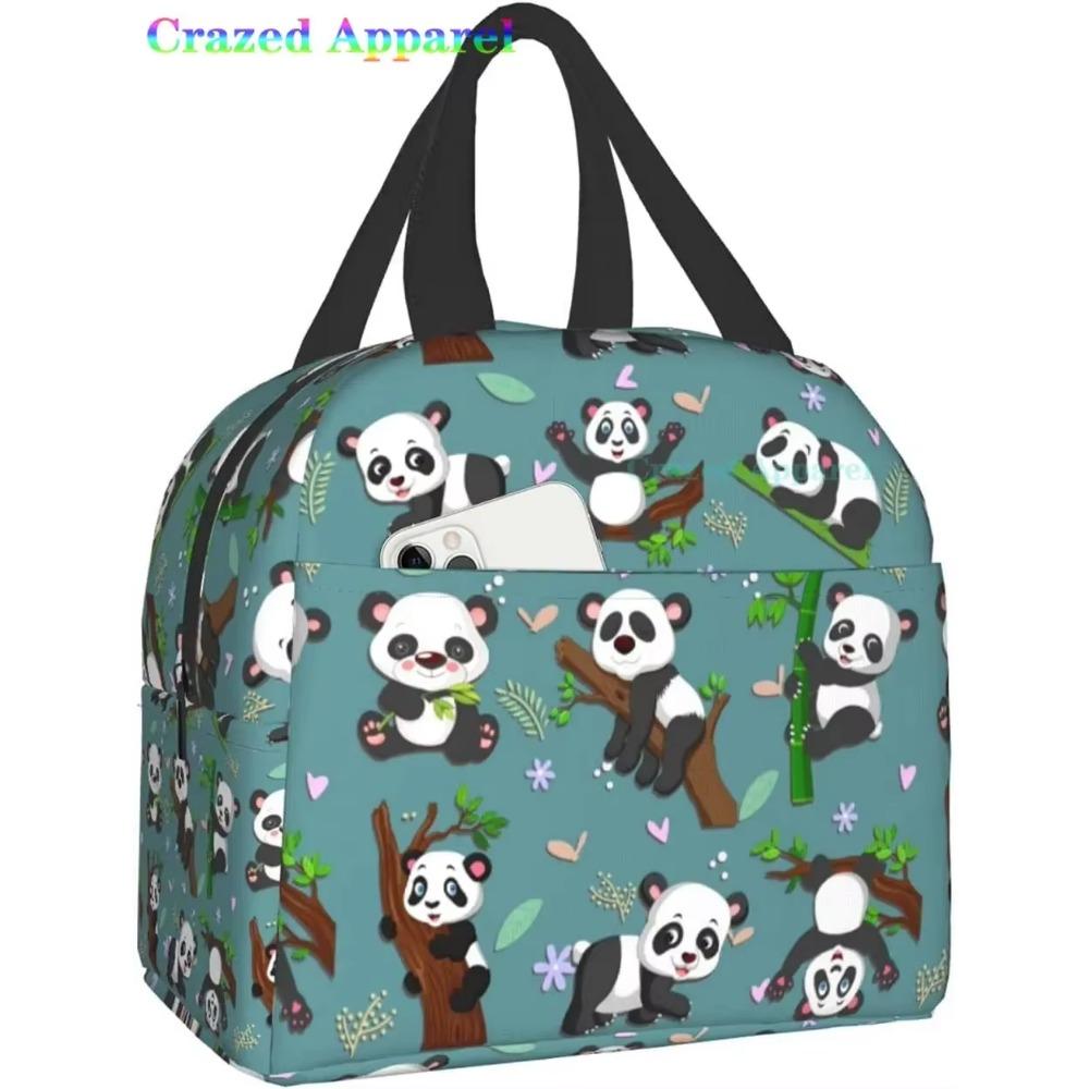 Милая розовая панда термобокс для ланча Bento Kawaii сумки для ланча Маленькие контейнеры для закусок Сумка-ланчбокс Изолированный пакет со льдом