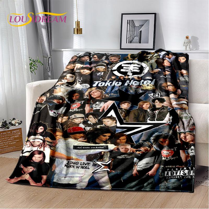 Одеяло Tokio Hotel Rock Band Bill Kaulitz, мягкое фланелевое одеяло для дома, спальни, кровати, дивана, пикника, офиса, пешего туризма, отдыха, сна