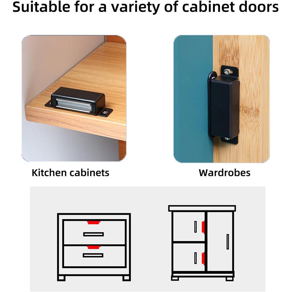 Mini Cabinet Magnetic Catch,Door Catch with Strong Magnetic for Cabinet,Stainless Steel for Cupboard Drawer Kitchen Wardrobe