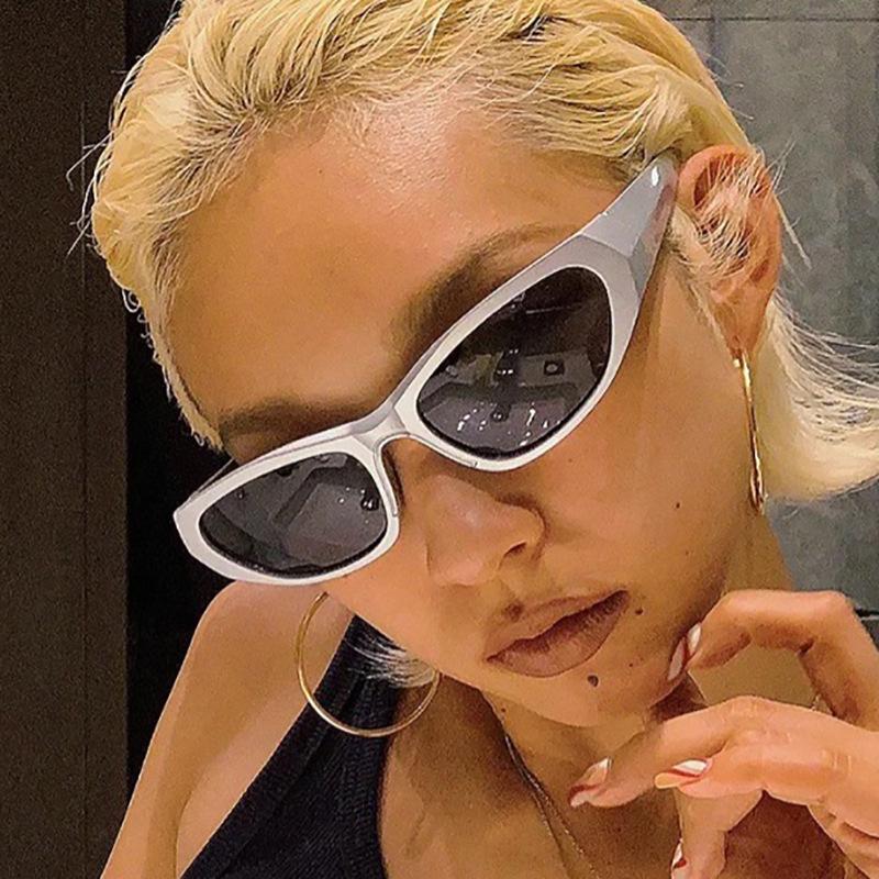 Простые спортивные панк-солнцезащитные очки модные футуристические очки в стиле хип-хоп для влюбленных
