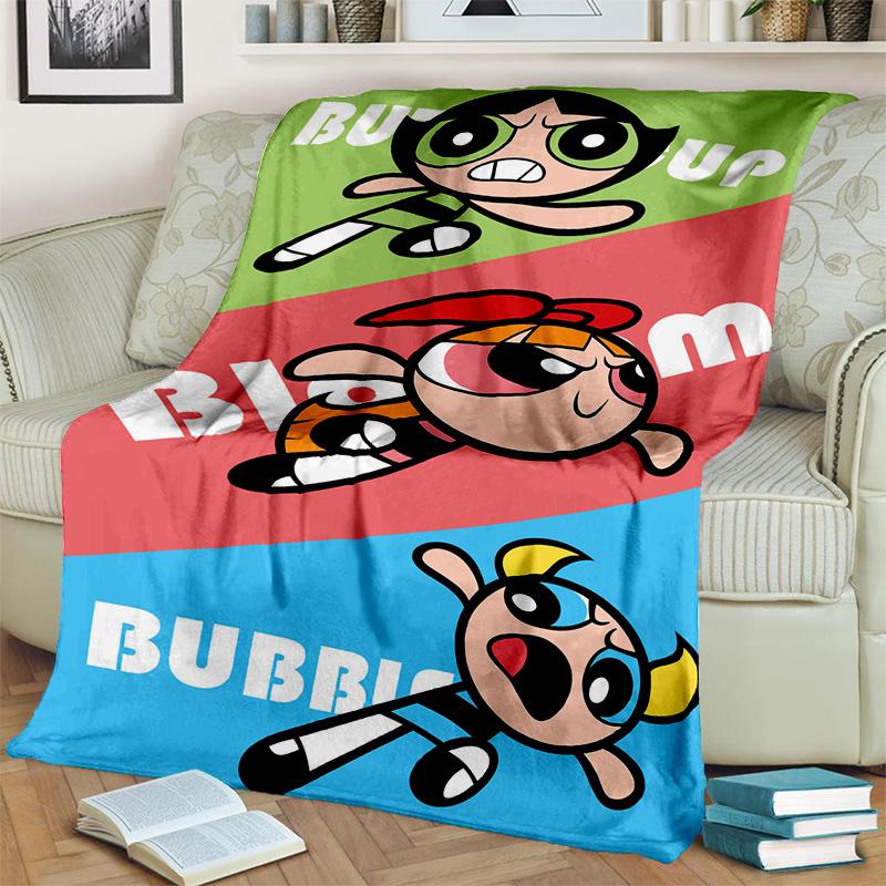 Милое одеяло с героями мультфильмов для девочек P-Powerpuff, мягкое одеяло для дома, спальни, кровати, дивана, пикника, путешествия, офиса, отдыха, одеяло, детское одеяло