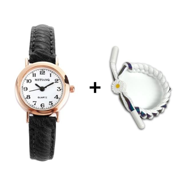 Часы женские простые классические винтажные женские часы с маленьким циферблатом кожаный ремешок кварцевые часы женские часы подарок