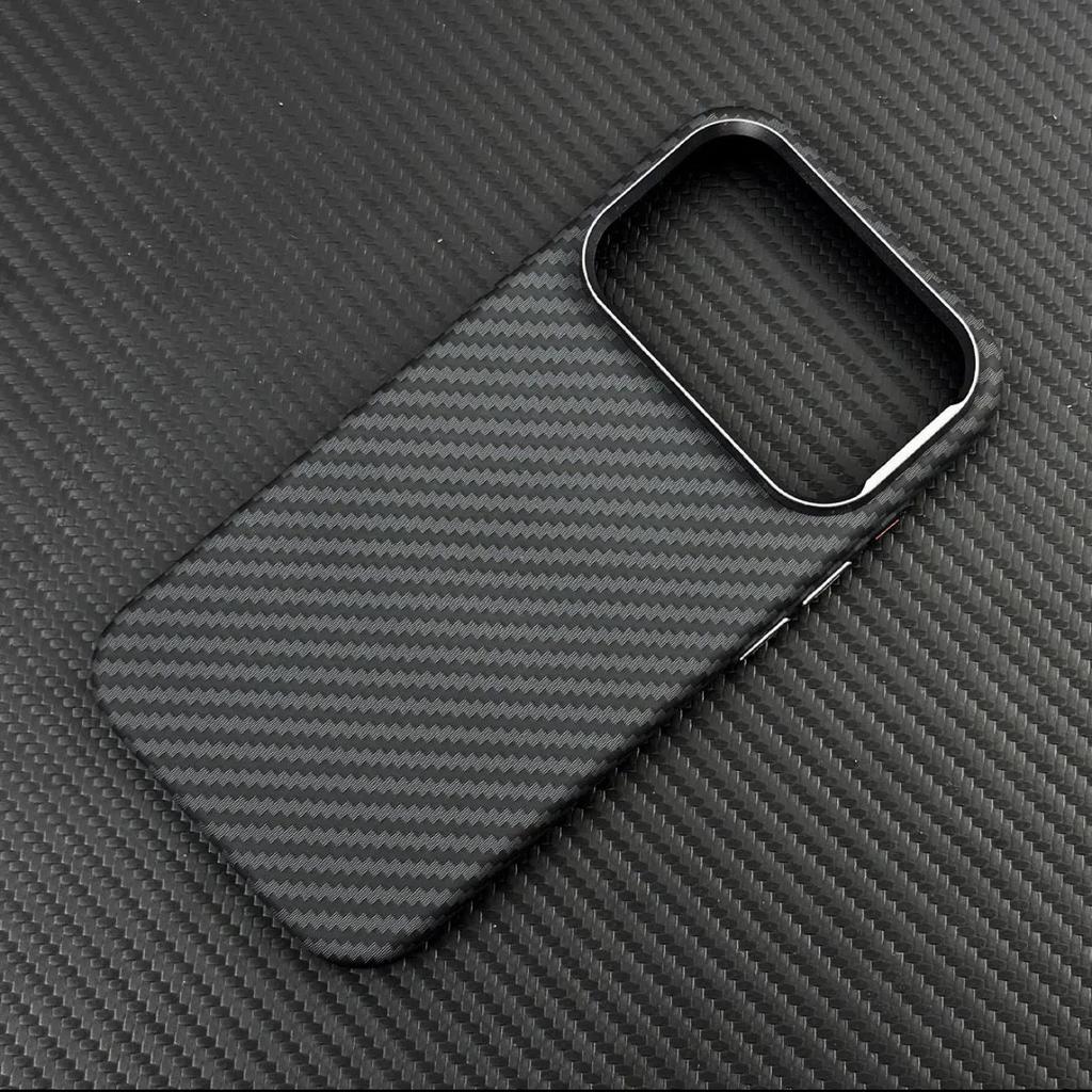 Магнитный чехол Kevlar для iPhone 17 Pro Max, Защитная крышка-оболочка с ощущением кожи для Apple 16PM