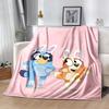 Bluey Bingo Adventure Blanket Soft Warm Cozy Perfect for Couch Livingroom Office for All Occasions Digital Print Birthday Christmas Gift Blanket