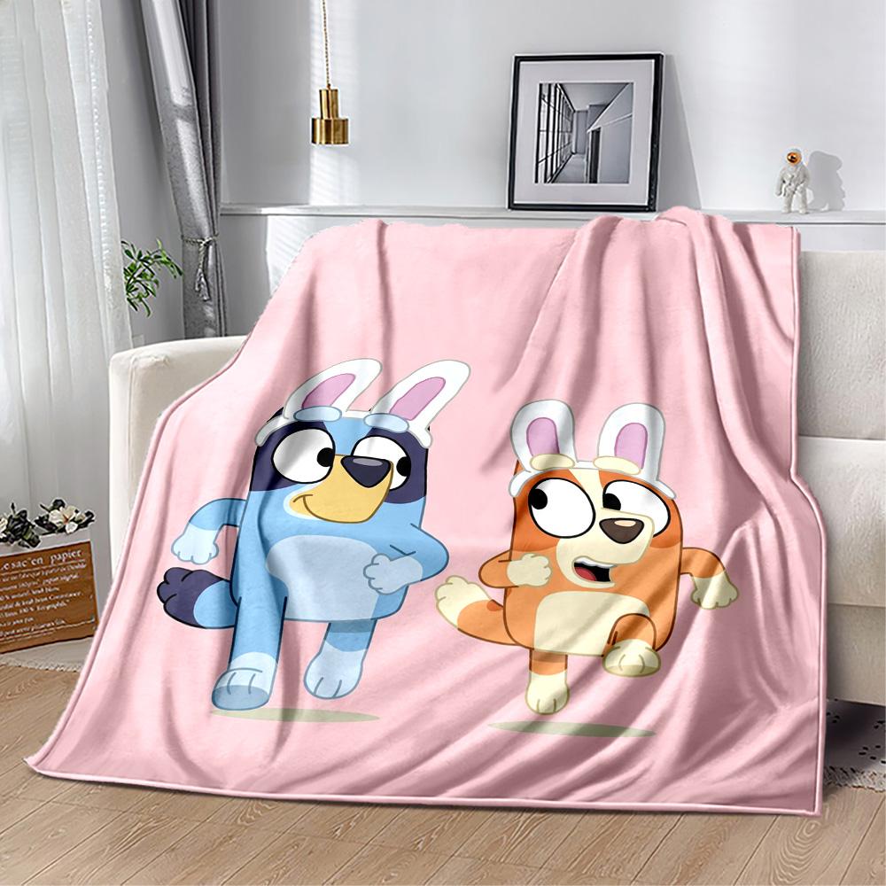 Bluey Bingo Adventure Blanket Soft Warm Cozy Perfect for Couch Livingroom Office for All Occasions Digital Print Birthday Christmas Gift Blanket