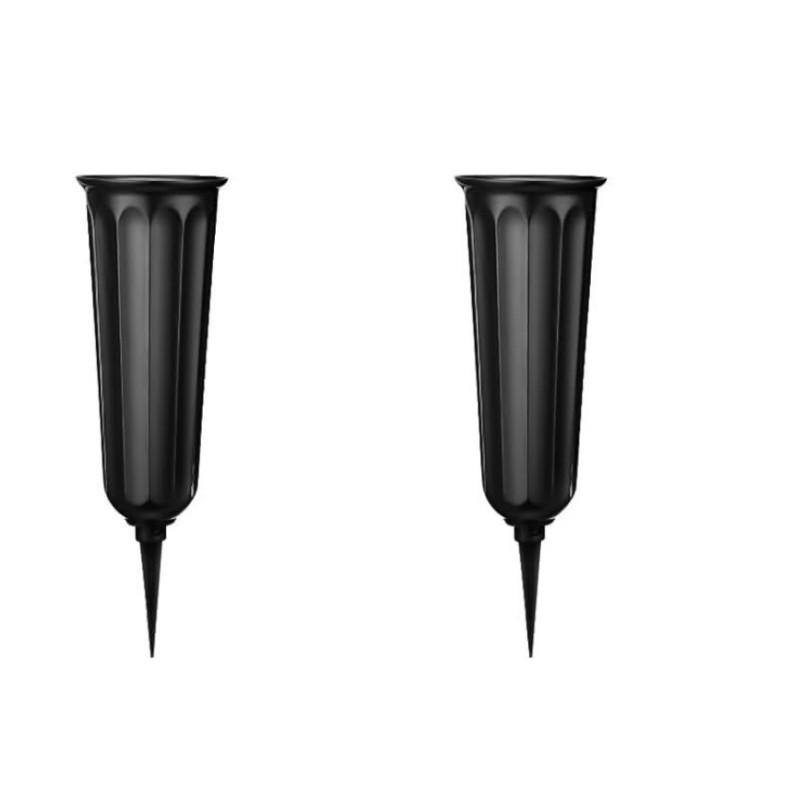 Вазы для кладбища с шипами Пластиковый держатель для цветов Искусственные вазы для живых цветов Мемориальное украшение для кладбища Коническая ваза в земле