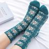 5 Pairs Geometric 3D Textured Women's Socks Cute Flower 3D Textured Socks New Floral Socks  Women