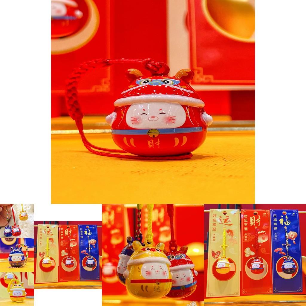 Colorful Dragon Head Hat Water Sound Bell Keychain Delightful Charm For Key Accessories