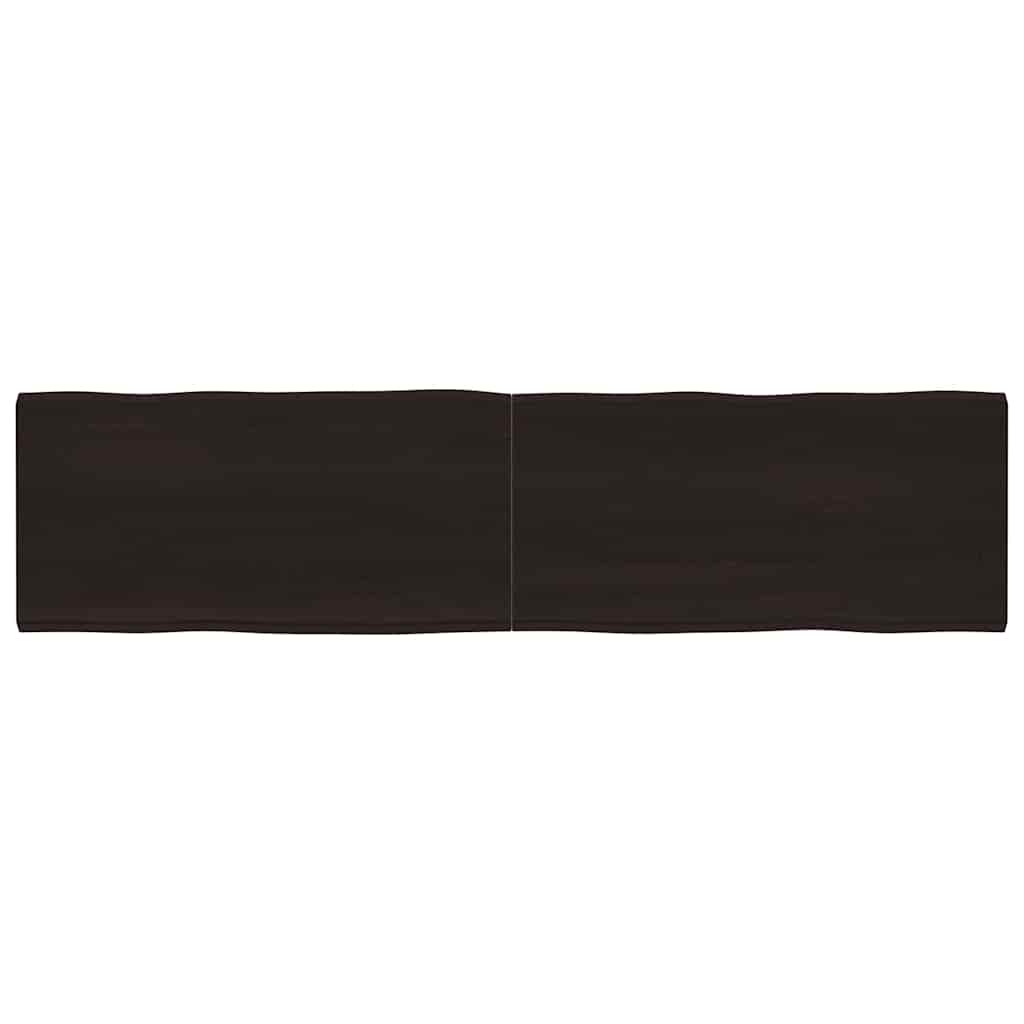 Vidaxl Blat, Ciemnobrązowy 200X50X(2-6)Cm Drewno Z Naturalną Krawędzią