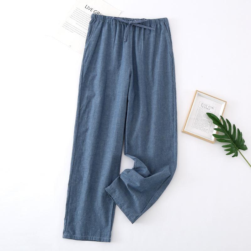 Men's Thin Pajama Pants Soft Pants Cool Drawstring Sleep Pants Loose Cotton Sweatpants with Pockets Breathable Lightweight Casual Pants for Male