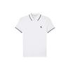 Мужская футболка поло прямого кроя с коротким рукавом и вышитым логотипом-буквой Белый J30J315603-YAF