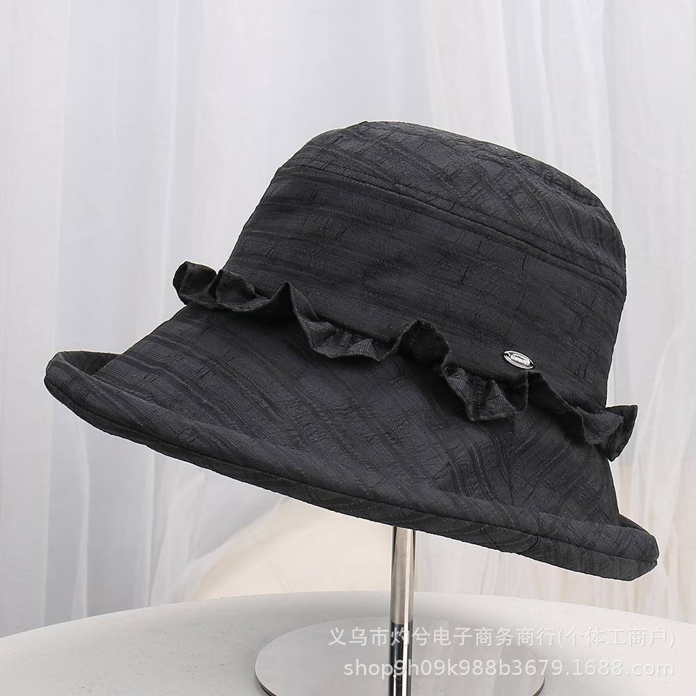 Summer casual versatile elegant hat women's sunshade basin hat travel sun protection hat cool hat fashion versatile bucket hat