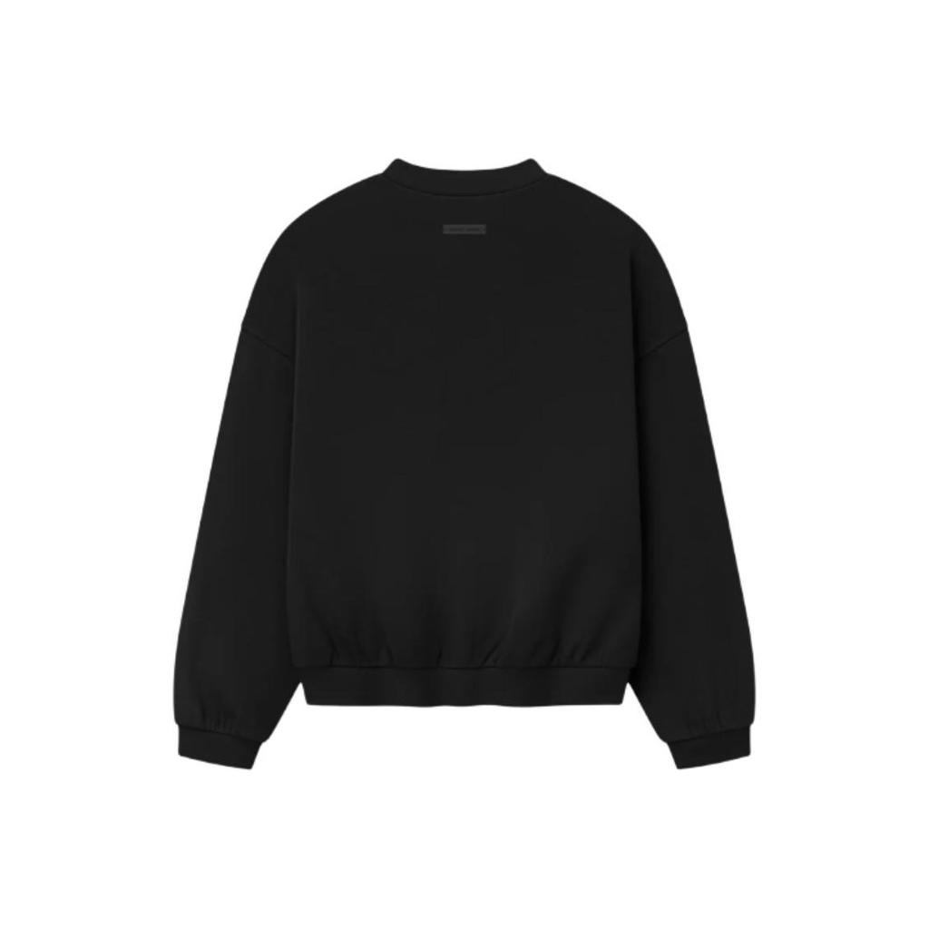 Fear of God Essentials 90s Свитшот с круглым вырезом Jet Black Мужские топы 192SP256550F