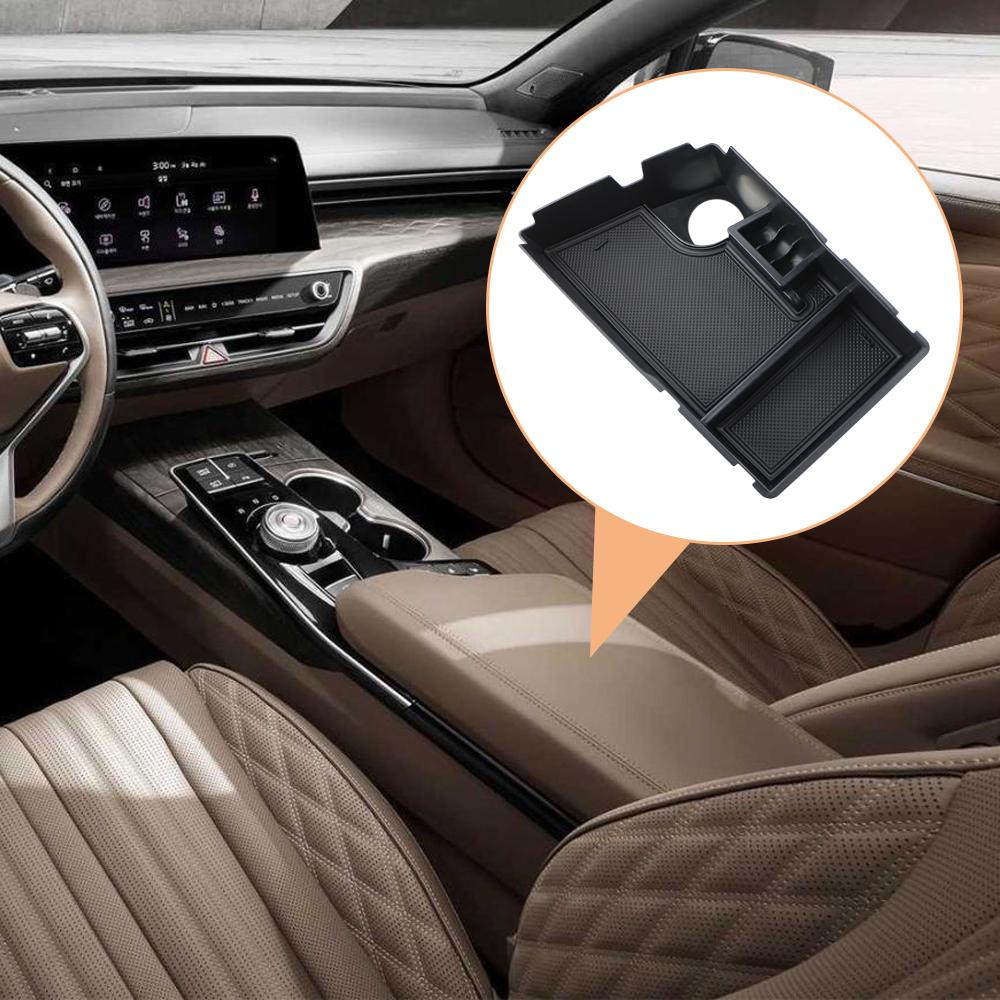 Car Center Console Armrest Storage Box for KIA K8 2021 - 2025 LHD Organizer Tray Interior Divider Insert Storage Container