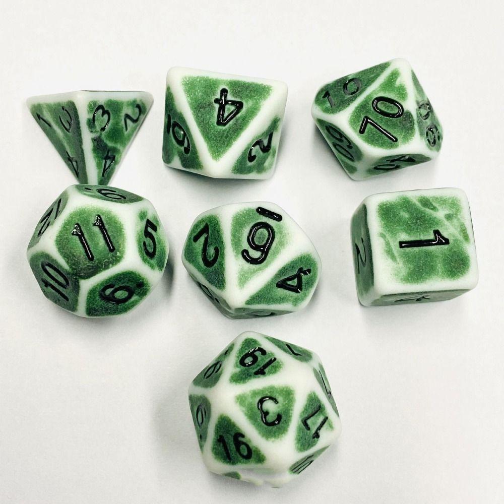 Наборы кубиков 7 цветов Акриловые цифровые наборы кубиков Уникальные крутые DND игровые фигуры Игра