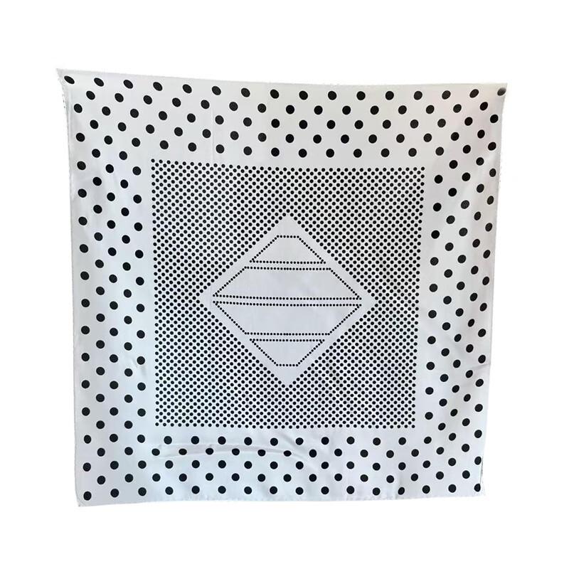 NINA SOLOR Hepburn Polka Dot Silk Square Scarf