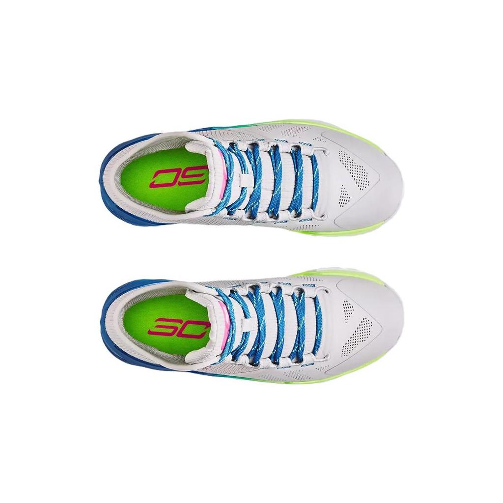 Under Armour Детские кроссовки Curry 2 Retro GS Splash Party Серый Halo-Gray Electric-Blue 3026305-100