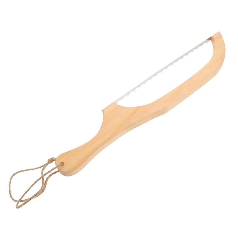 Деревянный нож для хлеба, слайсер, премиальная нержавеющая сталь, зубчатая пила, резак для хлеба для домашнего хлеба, бейглов, багетов