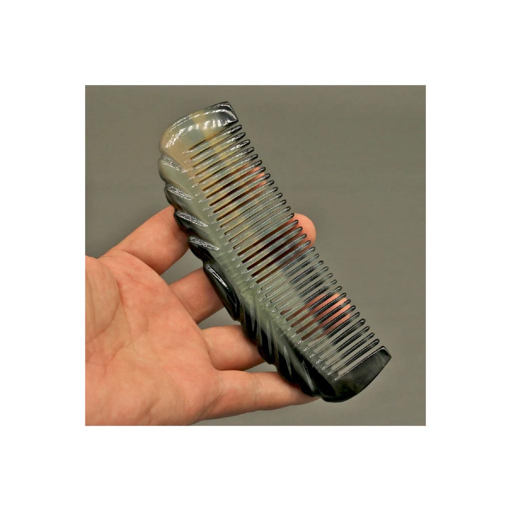 Расческа для волос с широкими зубьями ручной работы 19 см Kt-132