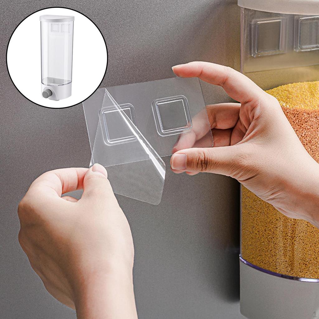 Сухой Корм Дозатор, Настенный Дозатор для Хлопьев с Крышками, Пластиковые Контейнеры для Хранения, Экономящие Место