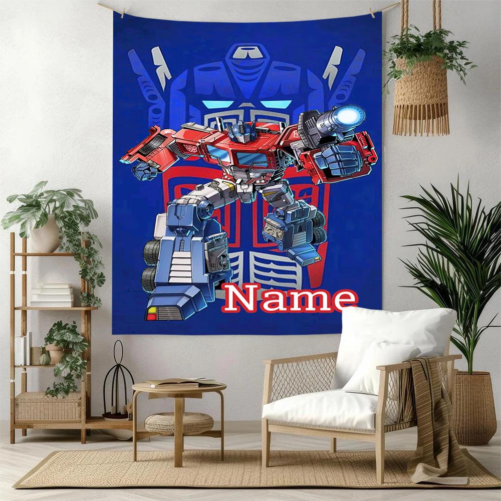 Transformers Fans Custom Your Name Wall Decor Tapestry Art For Pet Memorial Birthdaywedding Party Backdrop Family Gift