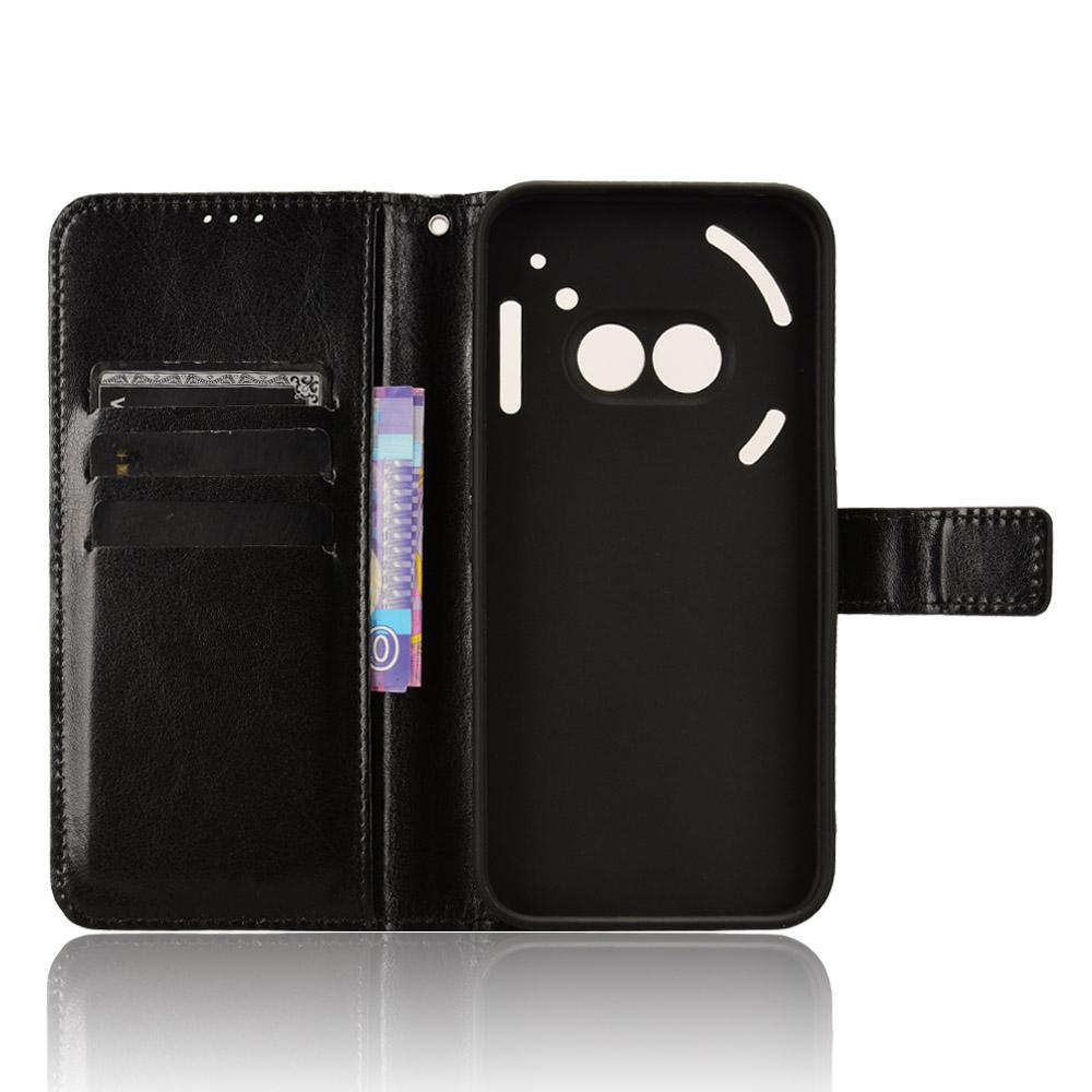 For Nothing Phone (2a) Plus/Phone (2a) Wallet Case Crazy Horse Texture Folio Stand Phone Cover
