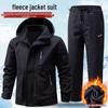 Мужская флисовая куртка-ветровка 3-в-1: Водонепроницаемая, Ветрозащитная, Теплая уличная куртка для осени и зимы