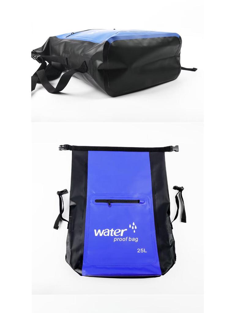 25L Outdoor Waterproof Wear-Resistant PVC Backpack for Rafting and Swimming