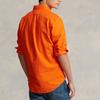 Polo Ralph Lauren SS23 Однотонная рубашка с заостренным воротником и вышивкой пони, длинные рукава, мужские рубашки, оранжевые MNPOWOV16821984-800