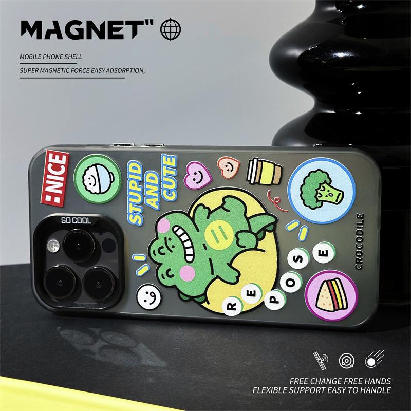 Zhitai Frosted Laser Magnetic Case for iPhone 16 Pro Max, Apple 14, 15 Pro & Huawei P70