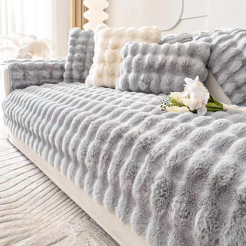 Зимний утолщенный плюшевый диванный плед однотонный плюшевый плед из кролика диванная подушка угловые мягкие чехлы для гостиной скандинавский декор чехол на диван