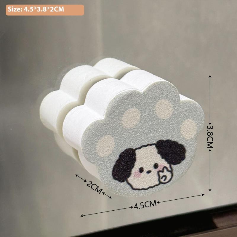 1/5Pcs Cute Cat Claw Glass Cleaning Brush Mirror Glass Wipe Adhesive Removal Magic Sponge Cleaner For Kitchen Bathroom