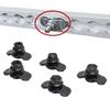 5pcs L Track Double Lug Threaded Stud Nut Fitting M10x20mm for Truck Bed Trailer   Control Pickup RV ATV