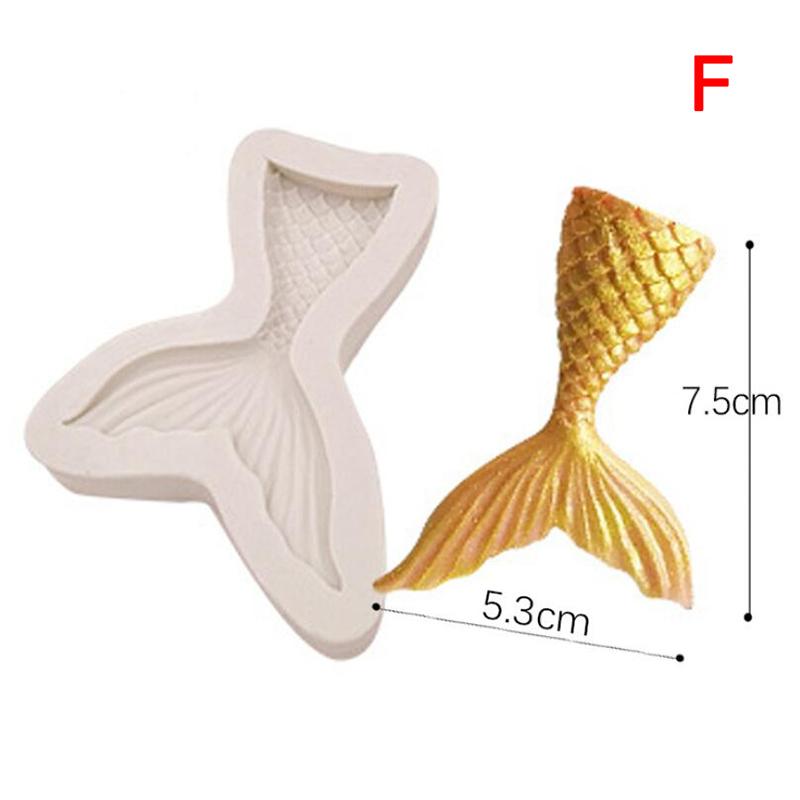3D хвост русалки ракушка морская звезда силиконовая форма помадка торт декор форма для выпечки
