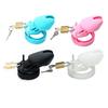 CKR025 Soft Plastic Male Chastity Device Eco-Friendly Portable Large Cock Cage with 5 Size Rings Sex Toy for Men