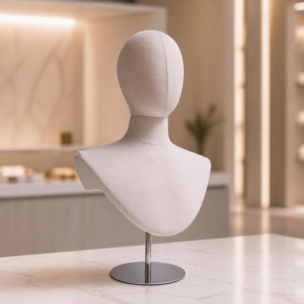 Mannequin Bust with Stand Pinnable Hat Display Stable for Florists