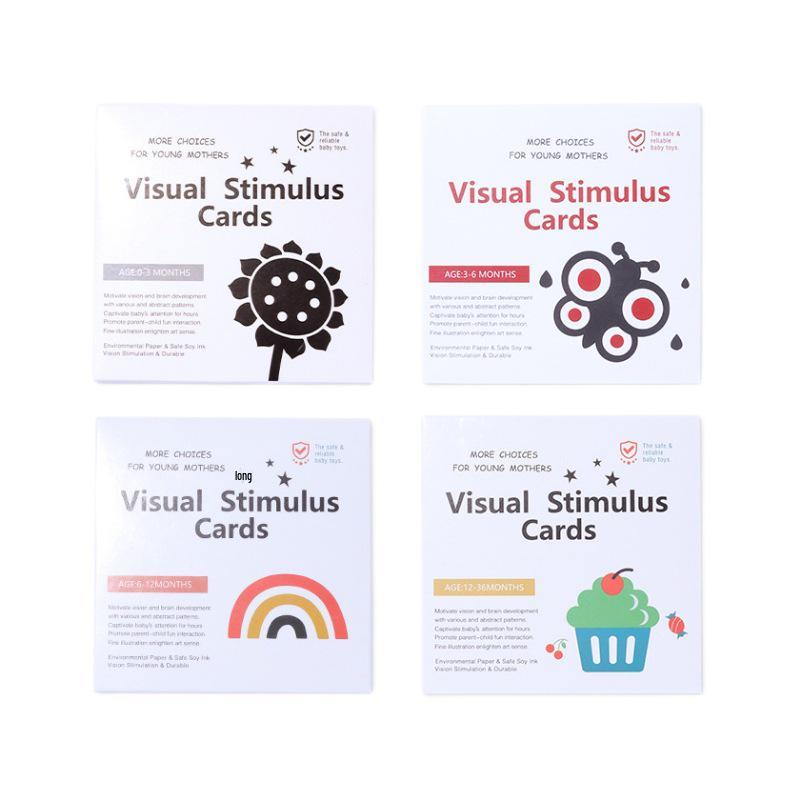 Aipinqi Baby Visual Stimulation Cards: Newborn Black and White Early Education and Tracking Cards