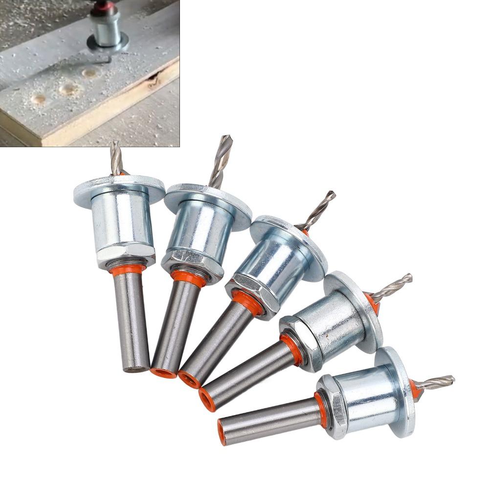 5pcs 90-Degree Angle Tapered Countersink Bit Carbide Tipped Self Tapping Screw Bit Hole Drilling