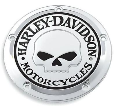 Хромированная крышка дерби Harley-Davidson с черепом для Dyna, Softail, Touring и трайков (25441-04A)