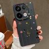 Тонкий матовый чехол для телефона с цветочным принтом для Xiaomi 13T Pro Poco X7 X6 Redmi Note 14 13 12 11 10 Pro TPU мягкая кожаная текстура противоударный бампер чехол